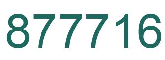 Número 877716 imagen verde