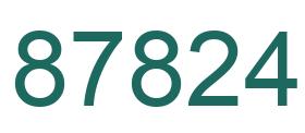 Número 87824 imagen verde