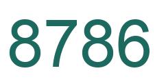 Number 8786 green image