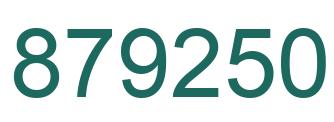 Number 879250 green image