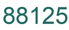 Number 88125 green image