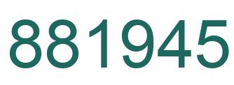 Number 881945 green image