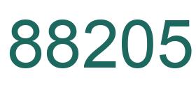 Number 88205 green image