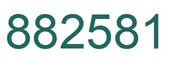 Number 882581 green image