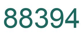Number 88394 green image