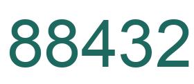 Number 88432 green image