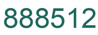 Number 888512 green image