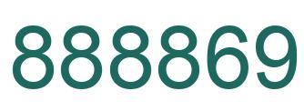 Number 888869 green image