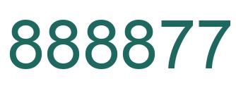 Number 888877 green image