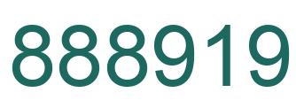 Number 888919 green image