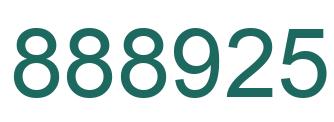 Number 888925 green image