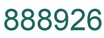Number 888926 green image
