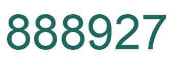 Number 888927 green image