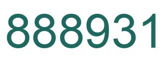 Number 888931 green image