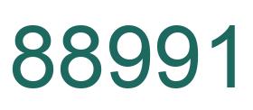 Number 88991 green image