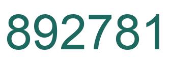 Número 892781 imagen verde