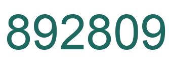 Number 892809 green image