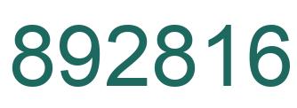Number 892816 green image