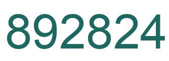 Number 892824 green image
