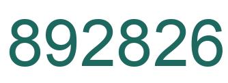 Number 892826 green image