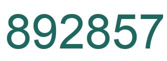 Number 892857 green image