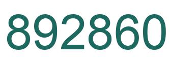 Number 892860 green image