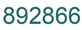 Number 892866 green image