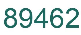 Number 89462 green image