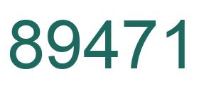 Number 89471 green image