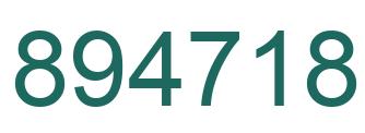 Número 894718 imagen verde
