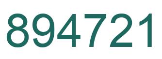 Número 894721 imagen verde