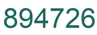 Número 894726 imagen verde