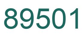 Número 89501 imagen verde