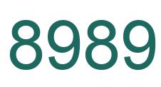 Number 8989 green image