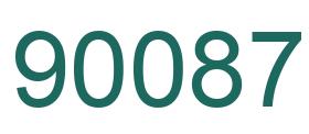 Number 90087 green image