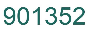 Number 901352 green image