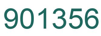Number 901356 green image