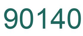 Number 90140 green image
