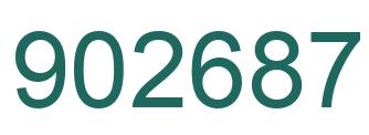 Number 902687 green image