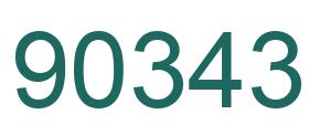 Number 90343 green image