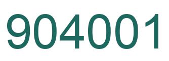 Número 904001 imagen verde