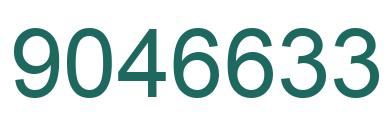 Number 9046633 green image