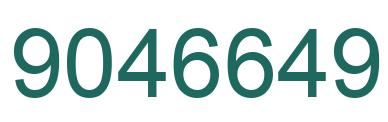Number 9046649 green image