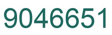Number 9046651 green image