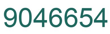 Number 9046654 green image