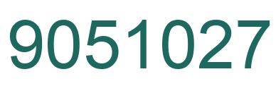 Number 9051027 green image