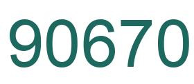 Number 90670 green image