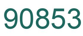 Number 90853 green image