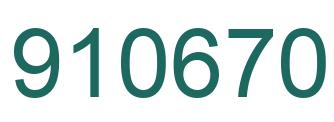 Number 910670 green image