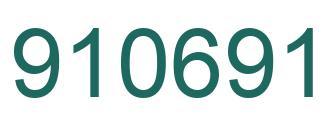 Number 910691 green image